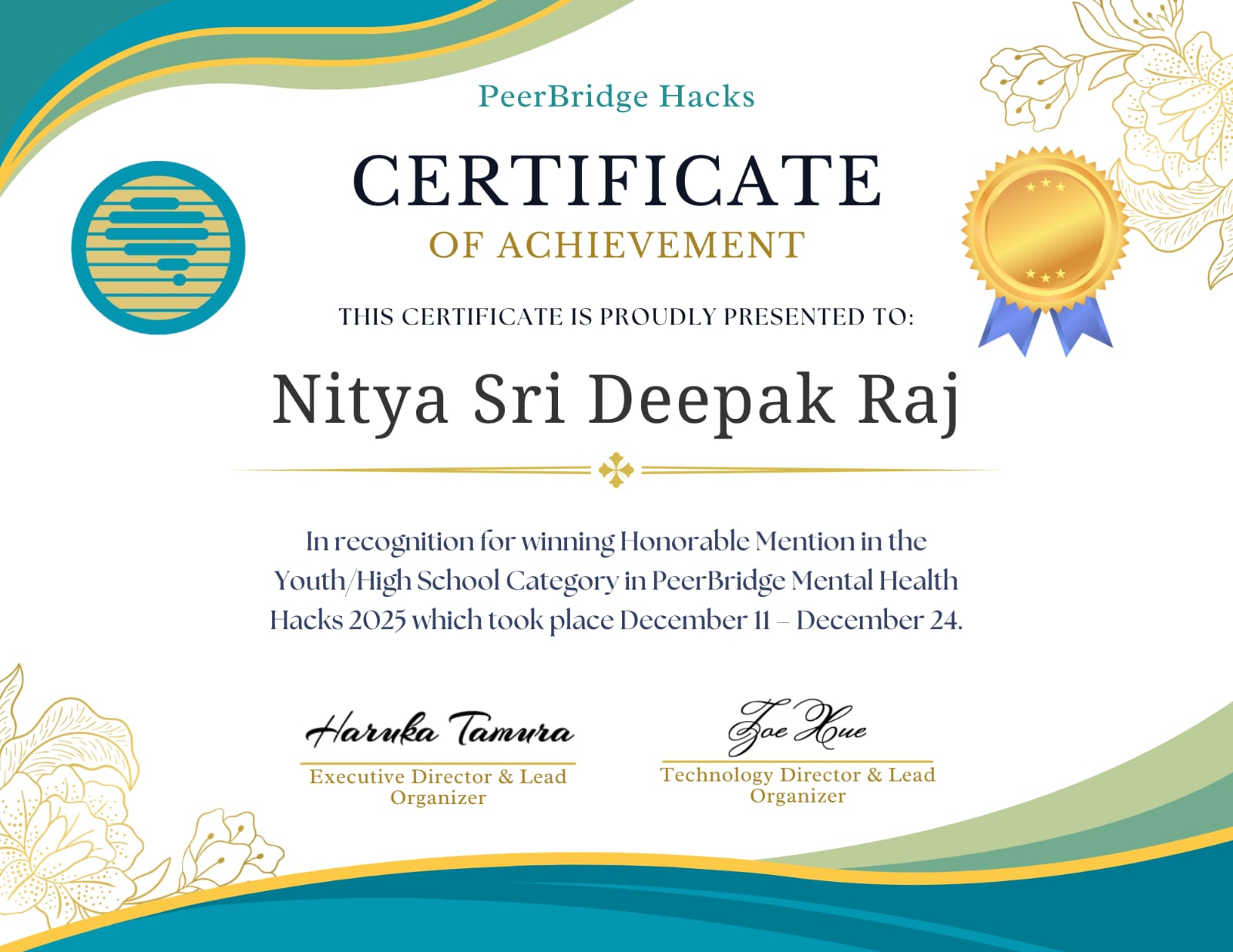 Certificate of Achievement